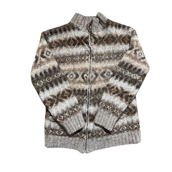 Lauren Ralph Lauren Sweaters - Vtg Lauren Ralph Lauren FairIsle Nordic Full Zip Llama Wool Sweater Cardigan S